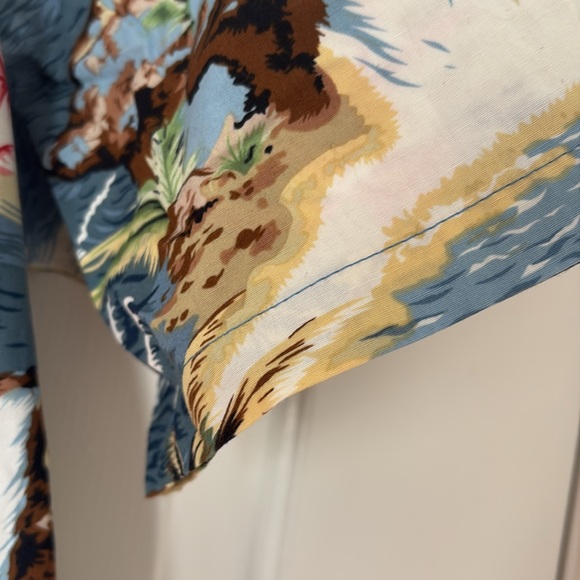 VTG Hawaiian Shirt beach scene authentic Made in Hawaii XL or L single stitch - Picture 6 of 7